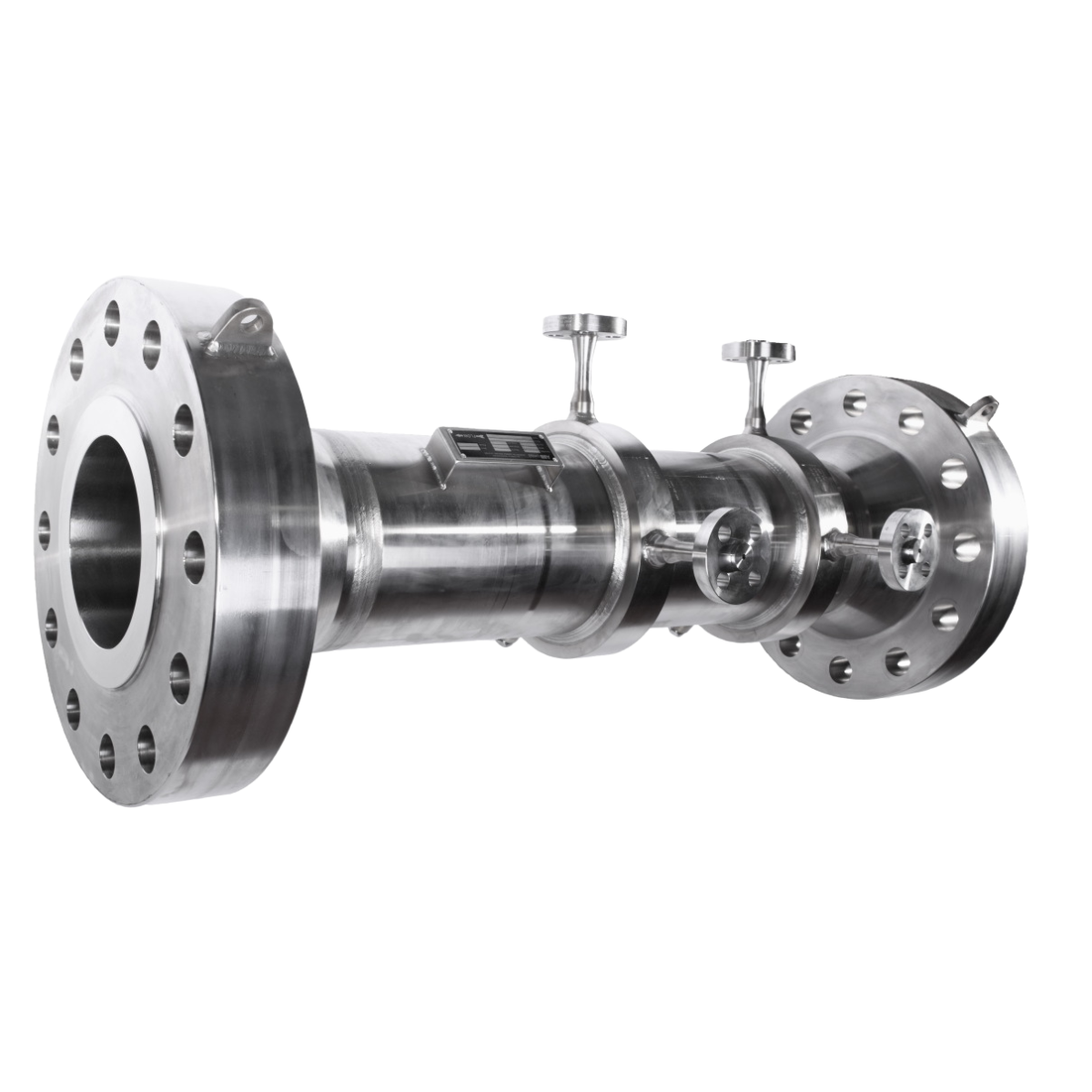Stainless steel Venturi meter with flanged ends and pressure tappings