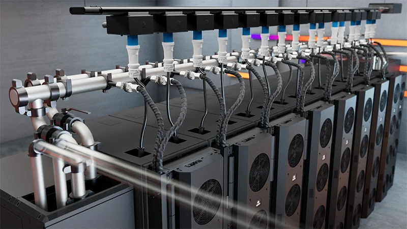 Data centre rack-level liquid cooling manifolds