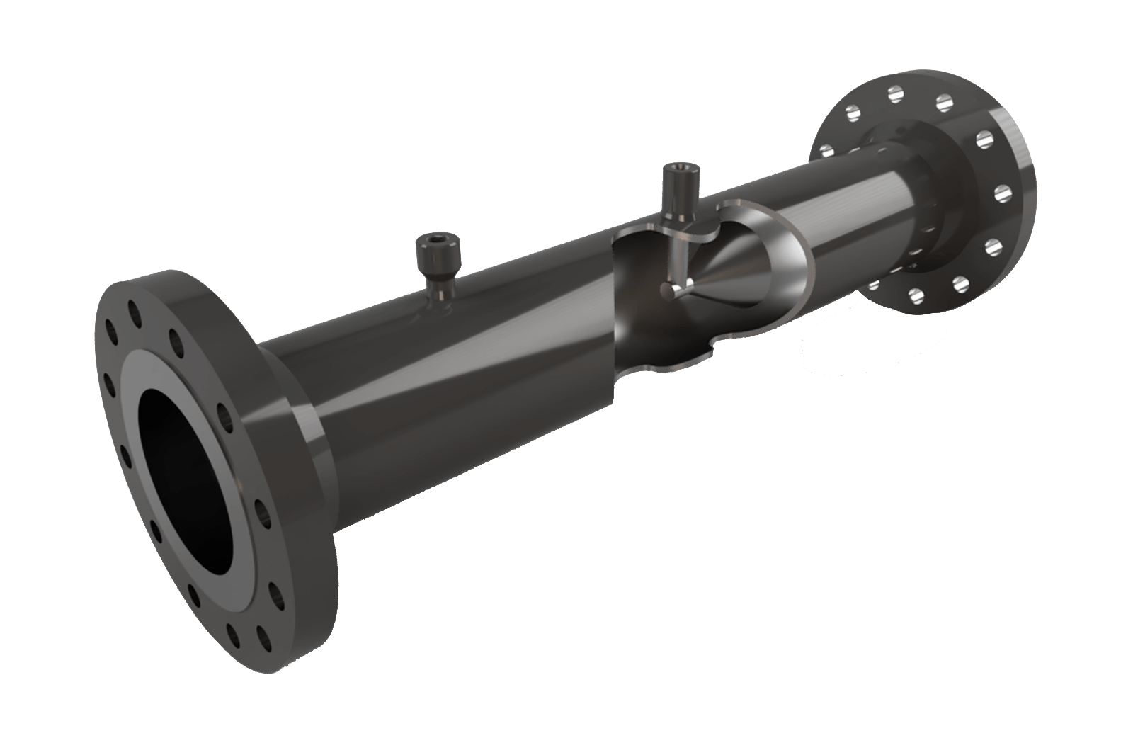 Cone meter cutaway rendering