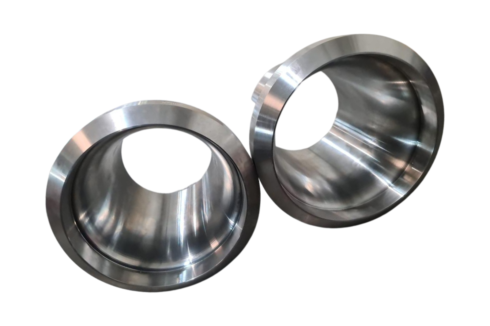 Industrial flow nozzles of varying sizes