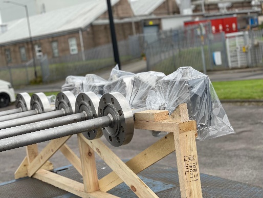 Finished multipoint temperature assemblies on a support frame
